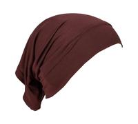 AREESHA Tube Bonnet Under Hijab Cap Stretchable Underscarf Inner Under scarves Muslim Islamic Turban Head wraps Women (Dark Chocolate)