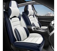 AREKA 2 Car Seat Covers for Buick Enclave 2019-2024 Breathable Leather,Waterproof Car Seat Protectors with Comfort Headrest Pillows,Automotive Vehicle Cushion with Storage Pockets (Luxury,Blue)