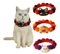 ARELGY Halloween Cat Collar,Kitten Collar,Cute Cat Collars No Bell Pet Accessories,for Kitten Puppies and Tiny Small Pets (Black red, S)
