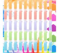 ARELUX 50 Pack Cactus Shaped Silicone Color Powder Bottles 90ml Prefilled + 60g Each Non-Toxic Holi Powder(Total 6.6lbs), 5 Assorted Colors for Color Wars, Beach Events- Safe for Multiple