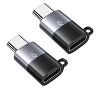 AreMe 2 Pack USB C to Lavalier Microphone Adapter, Black+Grey | Not for Headphone/Data, Type C Male Converter for Wireless Lavalier Microphone, iPhone 17/16/15 Series, iPad Pro/Air