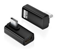 AreMe 80Gbps USB-C Right Angle Adapter 2 Pack, Black