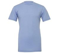 Aremie Mens T Shirts Heather CVC Short Sleeve Round Neck Tees - Heather Blue (2XL)
