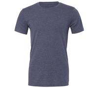 Aremie Mens T Shirts Heather CVC Short Sleeve Round Neck Tees - Heather Navy Blue (Extra Large)