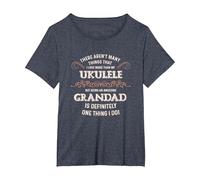 Aren’t Many Things I Love More Awesome Ukulele Grandad T-Shirt, Women's Plus, Heather Blue, 4X