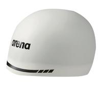 Arena 3D Soft USA Unisex Racing Swim Cap for Women and Men, 100% Silicone, White, Large