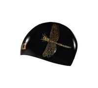 Arena 50th Anniversary Signature Collection David Popovici Unisex Adult Pro II Molded Silicone Swim Cap for Training and Racing, FINA-Approved, One Size Fits Most, Black
