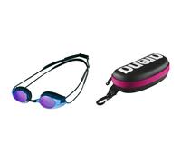 Arena 74 Tracks Mirror Goggle MultiColour Unisex Swimming Goggles Case fo