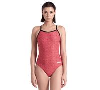 Arena Abstract Tiles Lightdrop Back Swimsuit - Red