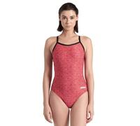 Arena Abstract Tiles Lightdrop Back Swimsuit - Red - UK Size 28