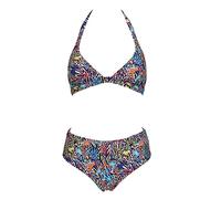 ARENA All Over Women's Halter Top Bikini Set - Fashion Two Piece Swimsuit Bathing Suit, Beach & Pool, Multicolor, XL