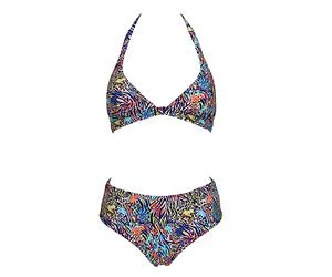 ARENA All Over Women's Halter Top Bikini Set - Fashion Two Piece Swimsuit Bathing Suit, Beach & Pool, Multicolor, XL