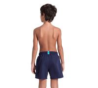 Arena Boys' Solid R Beach Boxer Navy-Turquoise