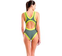 Arena Feel Bold Lines swimsuit green grey yellow women - 40
