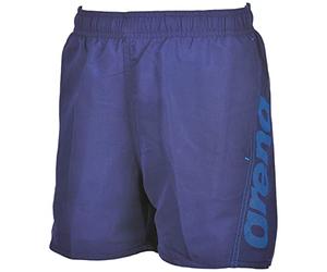ARENA Boys' Fundamentals Logo Beach Boxer Navy-Turquoise