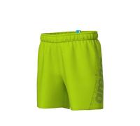 Arena Boy's Fundamentals Logo JR Boxer R Beach Short, Artic Lime-Mangrove, 14-15 Years