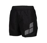Arena Boys' Logo Beach Shorts Black-White