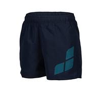 ARENA Boys' Logo Beach Shorts Navy-Turquoise