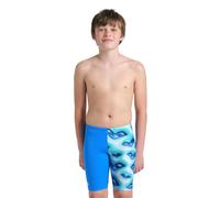 Arena Boys Logo Graphic Swim Jammer - Blue River/Water - Age 10-11