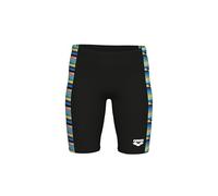 ARENA Boy's Performance Racing Stripe Competitive Athletic Swim Jammers Trunks, Black/Black Multi, W30