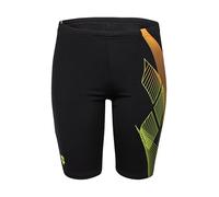 ARENA Boy's Performance Sea Water Competitive Athletic Swim Jammers Trunks, Black, 22