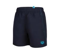 Arena Boys' Solid R Beach Boxer Navy-Turquoise