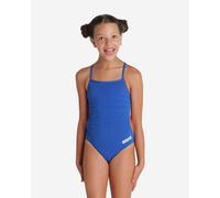 ARENA Solid Challenge Team Junior Girl's One-piece Swimsuit, Fast-Drying Sports Swimwear, MaxLife Fabric with Maximum Chlorine Resistance and UPF 50+ UV Protection Royal-White
