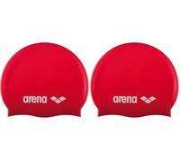 Arena Childrens/Kids Classic Silicone Swim Cap (One Size) (Red) (Pack of 2)