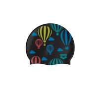 Arena Classic Junior Silicone Unisex Swim Cap for Girls and Boys Comfortable Durable Kids Pool Bathing Cap One Size Air Balloons/Blue