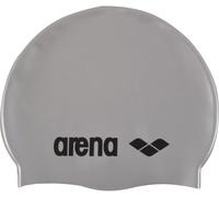 Arena Unisex Adult Classic Silicone Swim Cap - Silver/Black - Silver/Black - One Size