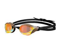 Arena Cobra Core Swim Goggles for Men and Women, Yellow/Choco/Copper, Swipe Anti-Fog Mirror (NEW)