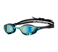 Arena Cobra Edge Swimming Goggles Black with Mirrored Lenses Blue