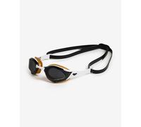 Arena Cobra Edge Swipe Swimming Goggles Black Gold with Mirrored Lenses Black