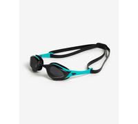 Arena Cobra Edge Swipe Swimming Goggles Black Turquoise Blue with Black Mirrored Lenses