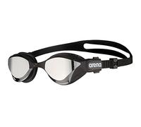 arena Cobra Tri Swipe Mirror Unisex Adult Triathlon Goggles, Swimming Pool Goggles with Mirror Lenses, Anti-Fog, UV Protection, 3 Interchangeable Nose Bridges, Silver-Black
