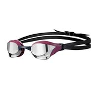 arena Cobra Ultra Racing Swim Goggles for Men and Women, Silver / Red Wine, Swipe Mirrored