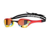 ARENA Cobra Ultra Swipe Racing Unisex Swimming Goggles for Men and Women, Anti-Fog Technology, Polycarbonate Mirror Lens, Gold/Red