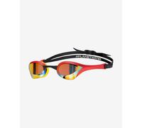 Arena Cobra Ultra Swipe swimming goggles black red with mirrored orange lenses