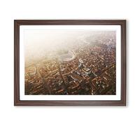 Arena Di Verona In Italy Modern Art Framed Print | A4 Walnut Framed Wall Art | Ready to Hang | Modern Nature Picture | Living Room Bedroom Lounge Office