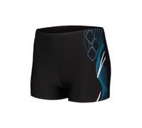 Arena Boys Boy's Short Logo Swim Trunks, Black-BlueChina-White, 10-11 Years UK