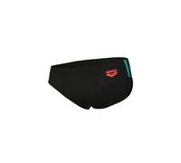 Arena Boys Boy's Solid Swim Briefs, Black-Soft Green-Water, 10-11 Years UK