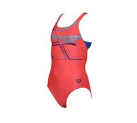 Arena Girls Swimsuit Swim Pro Logo One Piece, Fluored-Turquoise-neon Blue, 6-7 Years EU