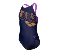 Arena - Girl's Tales Swimsuit V Back - Swimsuit size 164, blue