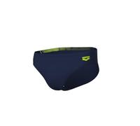 Arena Men's Bright Glare Swim Briefs, Navy-Artic Lime, 46