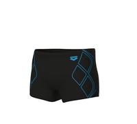 arena Feel Men's Graphic Swim Shorts Black-Turquoise