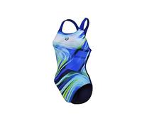 Arena Feel Women's Visual Waves Swim Pro Back Bra Swimsuit
