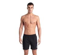 Arena Mens Fundamentals Logo Boxer Beach Short, Black-white, M EU