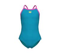 Arena Girl's Feel Solid Light Drop Back Swimsuit Thin Straps Stretchy One Piece Kids Bathing Suit One Piece Swimsuit (Pack of 1)