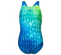 Arena - Girl's Multi Colours Swimsuit V Back - Swimsuit size 22, blue