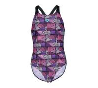 Arena Girl's Performance Candies Swim Pro Back Athletic One Piece Pool Swimsuit, Multicoloured Pink/Black, 26